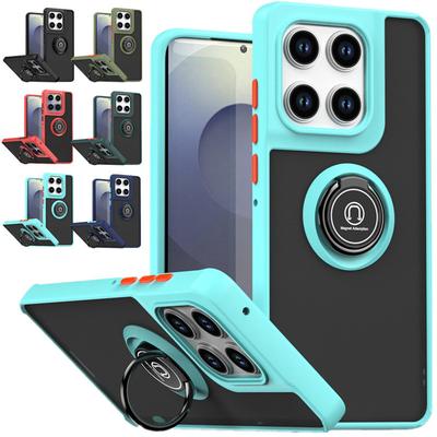 Armor Matte Case For Motorola Edge 60 Pro Moto Edge 60 Fusion Cover Ring Magnetic Stand Holder Shockproof Shell Coque Fundas