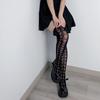 Kave Lolita Fishnet Thigh High Socks Women Kawaii Japanese Style Ruffled Heart Striped Lace Patterned Over Knee Long Stockings