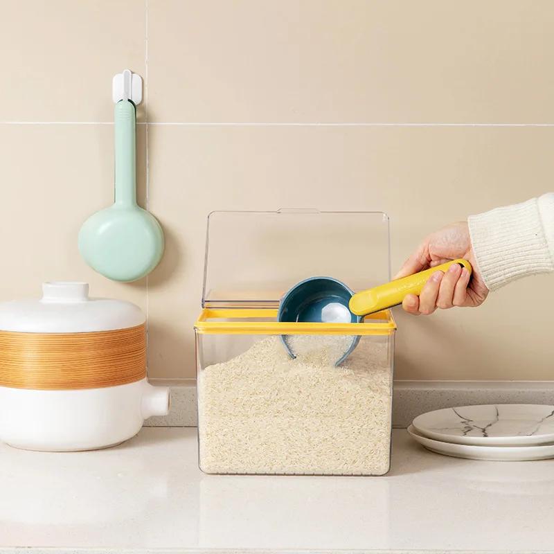Solid Color Stainless Steel Rice Scoop Universal Non-stick Yellow Copper Coffee Rice Powder Green Storage
