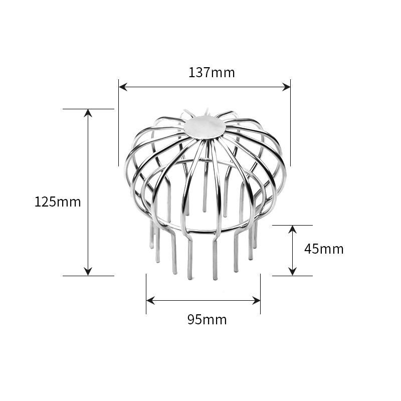304 Stainless Steel Anti-Clog Roof Drain Insert - Thickened Round Design for Garden & Outdoor Rainwater Management