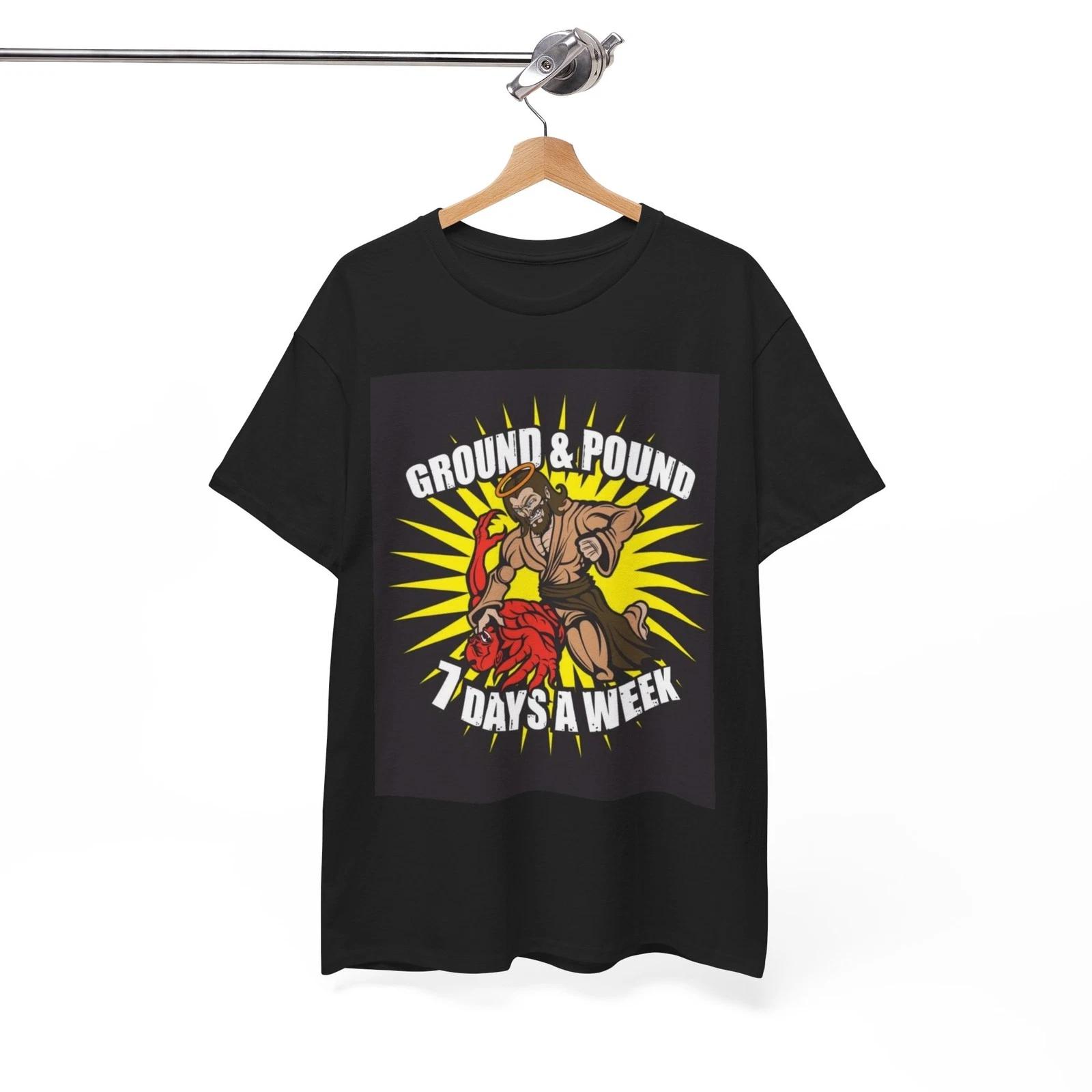 UFC Ground And Pound Graphic T Shirt S-5XL Unisex Heavy Cotton Tee L