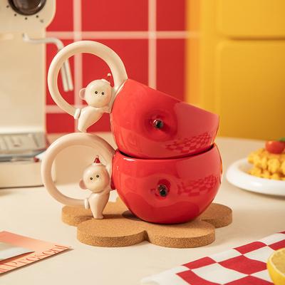 Personalized Ceramic Mug Water Cup Milk Cup Apple Creative Gift Cup Home Use High Value Love Cute