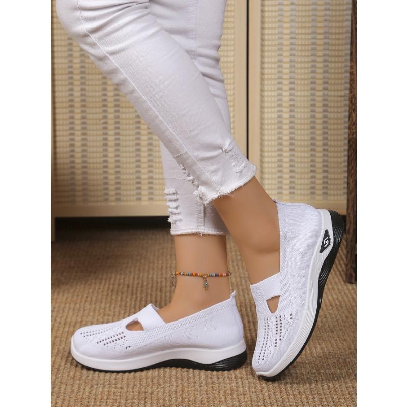 Big Size Casual Shoes,Comfortable Women's Cloth Shoes,Stirrup Flyweave Shoes,Breathable Lightweight Shoes
