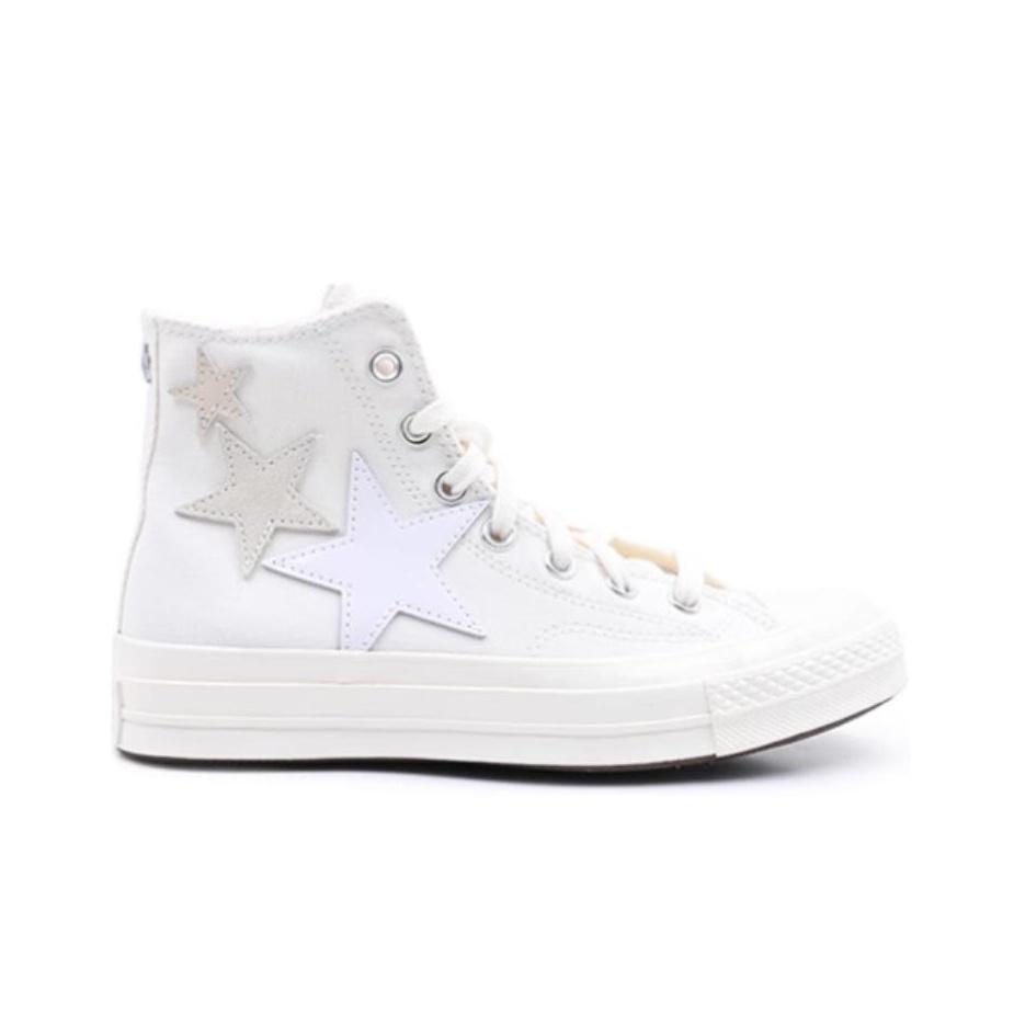 Converse Chuck 70 High Stars Unisex Sneakers Cream Vintage-White Natural-Ivory A11611C