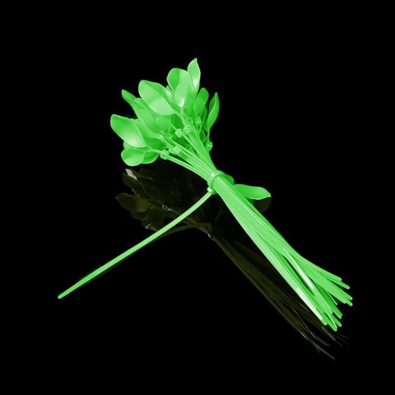 Blattform Grüne Nylon-Kabelbinder für Gartenpflanzenstütze und Dekoration Wiederverwendbar Wetterfest für Innen- und Außeneinsatz