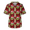 Men's Casual Short-Sleeved V-Neck Printed Front Pocket Top