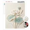 DIY Frameless Pearl Painting Kit Elegant Lotus Flower with Leaves 3D Shiny Bead Art Canvas Relaxing Craft for Adults Home Wall Decor Gift