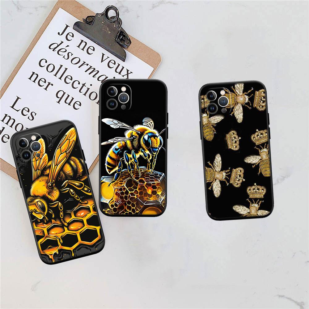 PP6 Art Bees Cartoon Soft Shell Phone Case for Samsung Galaxy Note 10 20 S23 S24 S25 Ultra FE Plus Edge Lite A02S A35 A07 A17