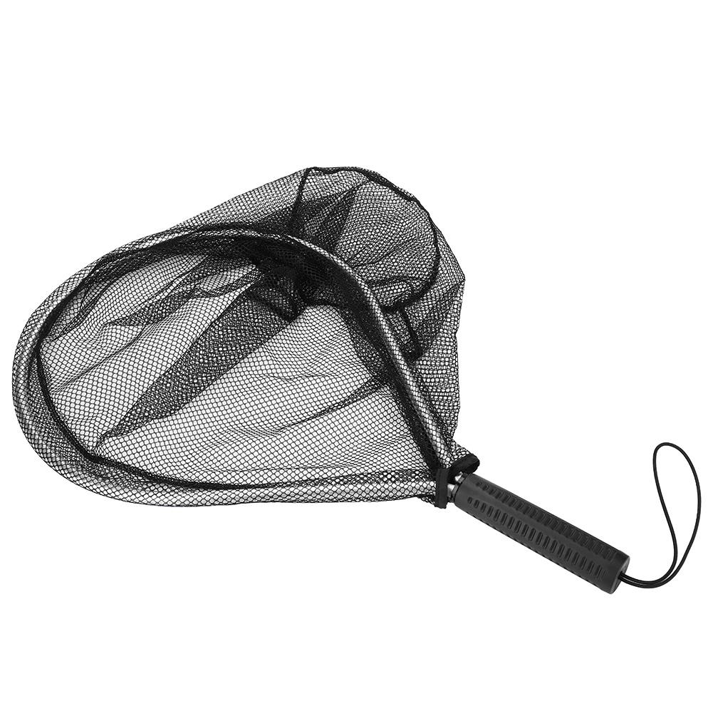 Fly Fishing Landing Net, Fishing Net Trout Net Plastic Fishing Net Aluminum Alloy with Black Non-Slip Handle Perfect Tool for Fishing Lovers