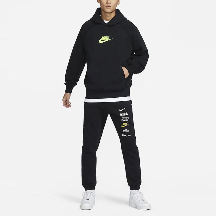 Nike Sportswear Logo Pullover Hoodie Men hoodies Black HJ1465-010