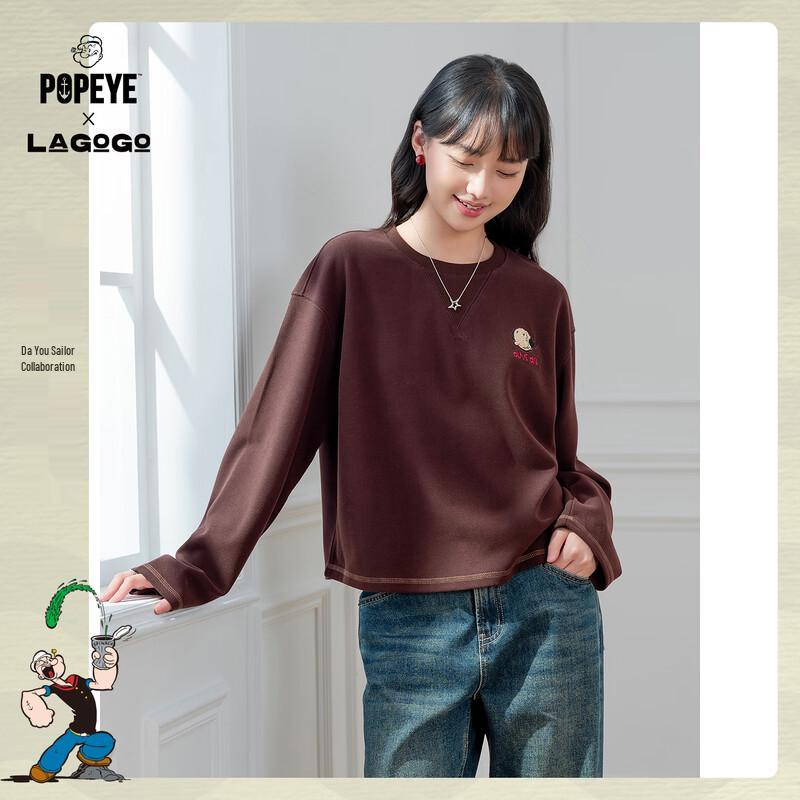LAGOGO Popeye Drop-Shoulder Relaxed Fit Women s Sweatshirt S