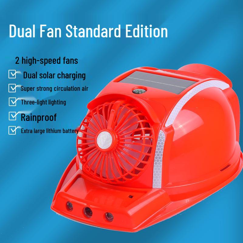 Casco de Seguridad Refrigerante Solar con Ventilador y Protección Solar