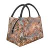 Golden Baroque Fashion Seamless Pattern Insulated Lunch Bags for Women Waterproof Cooler Thermal Bento Box Work Picnic