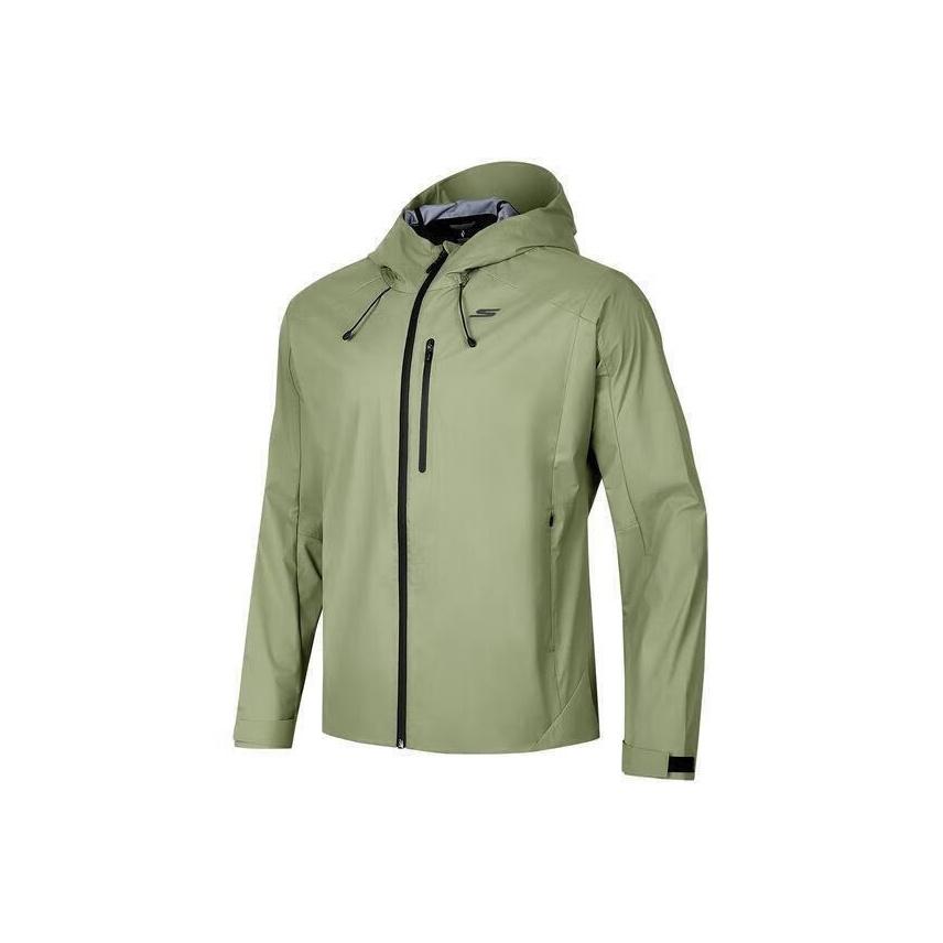 Skechers Logo Woven Hooded Sports Zip Long Sleeve Jacket Men Jacket P324M052-05EY