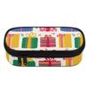 Pen Case Structured 300D Polyester Multi Compartment Smooth Zipper with Main Compartment Mesh Pocket and Pen Slots for Students