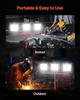 LED Work Light with Stand, 15000 Lumens, Three-Head Portable Camping Light with Individual Switch, Tripod Stand, 3.3 m Power Cord, for Indoor Outdoor