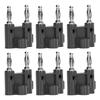 10Pcs 2 Way Banana Plug Brass PE Double Banana Socket for Electronic Instruments AutomobilesBlack