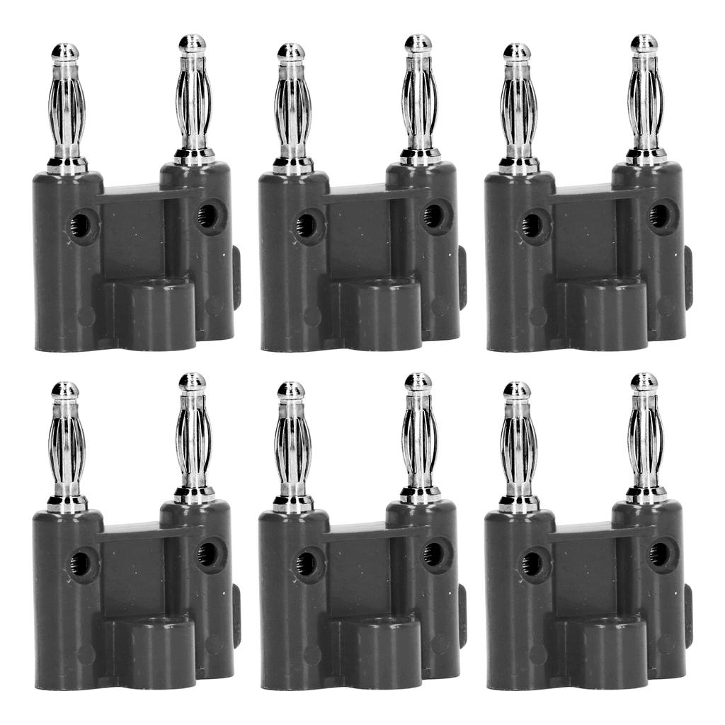 10Pcs 2 Way Banana Plug Brass PE Double Banana Socket for Electronic Instruments AutomobilesBlack