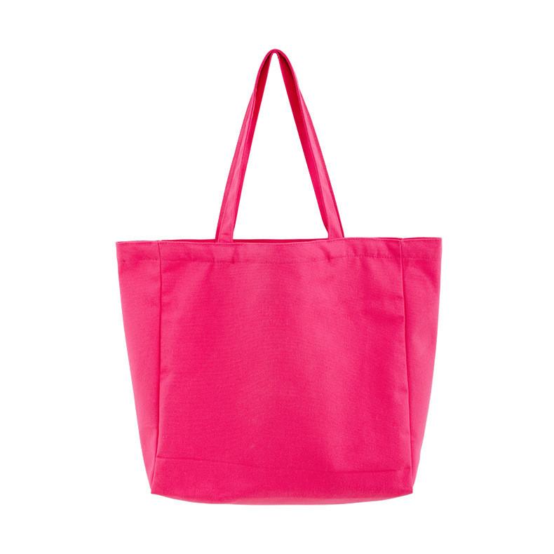 Canvas Tote Bag With Solid Color For Shopping And Gift Use