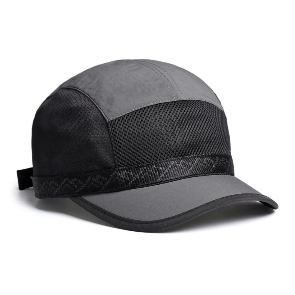 Short Brim Mesh Baseball Cap Retro UV Protection Cap Casual Sun Visor Cap Unisex