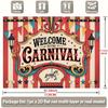 A 2D flat banner with the content "Welcome to the Carnival" suitable for weddings parties and room decoration.