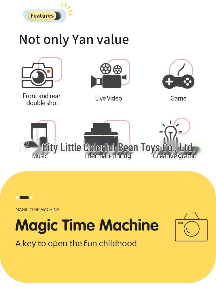 S6 Kids' Instant Print HD Camera - Cartoon Polaroid-Style Digital Toy