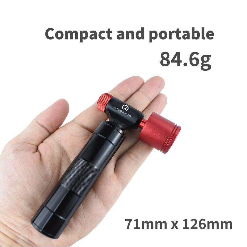 CO2 Inflator for Bike Tires with Cartridge Storage Canister for Presta & Schrader Bicycle Tire Pump No CO2 Cartridges Included