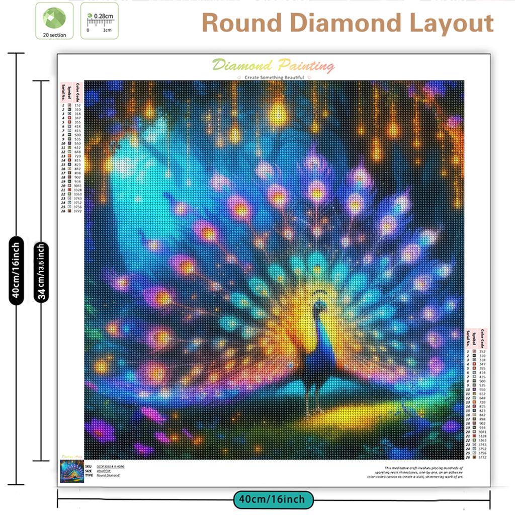 Pittura Diamante Quadrata/rotonda Completa Pavone Luminoso 5d Fai da te Lupo Ricamo Diamante Mosaico Punto Croce Animale Arte da Parete Decorazione Casa