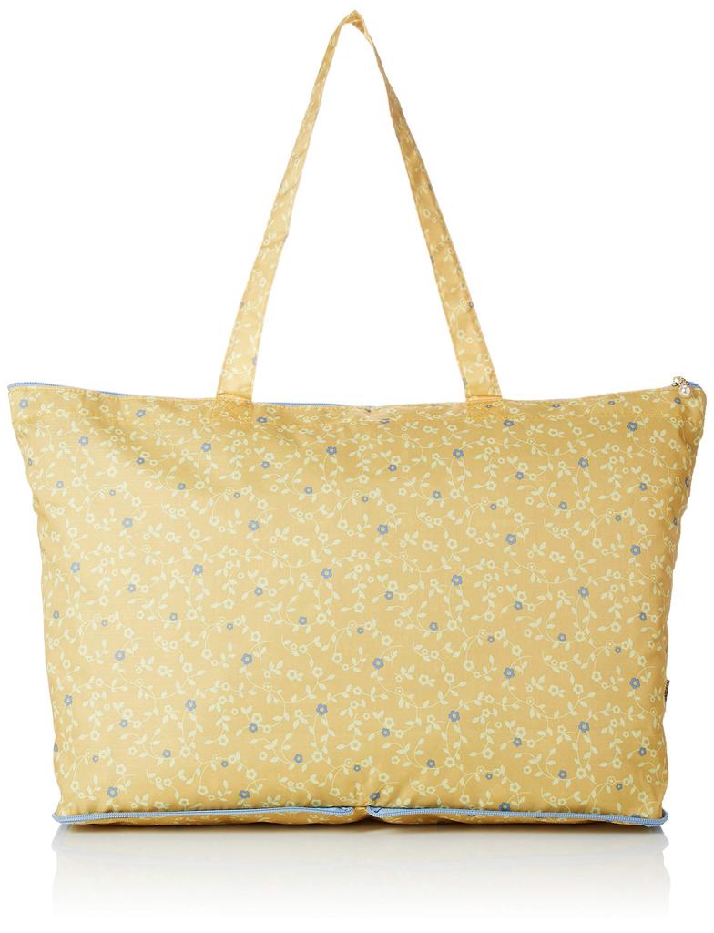 Hapitas Foldable Tote Bag Wide Variety of 406 Flower Waltz Yellow H0001, Shifre, Patterns, Compact,