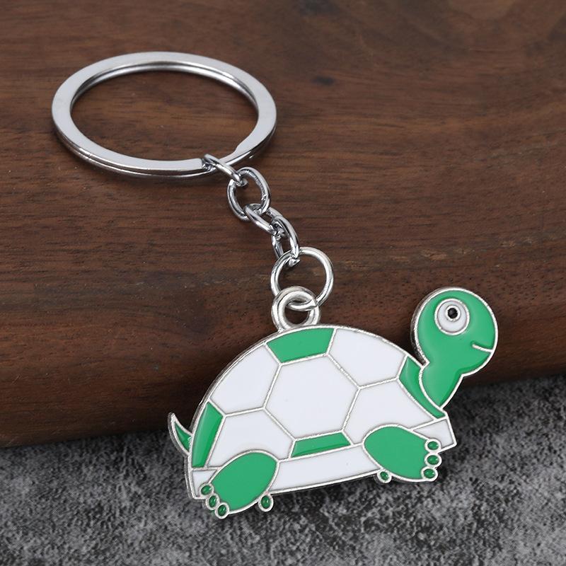 Cute Cartoon Turtle Enamel Keychains Bright Color Design Sturdy Metal Ring For Bag Decor Key Storage Gifts For Turtle Fans