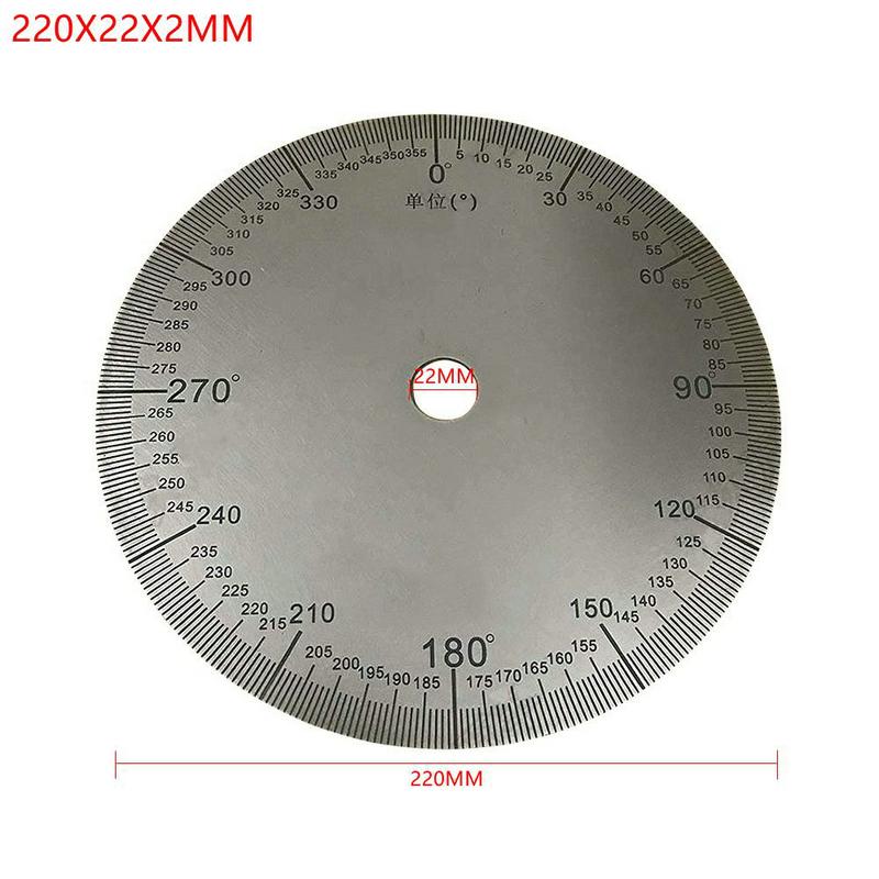 1 gabals 360 grādu leņķa skala