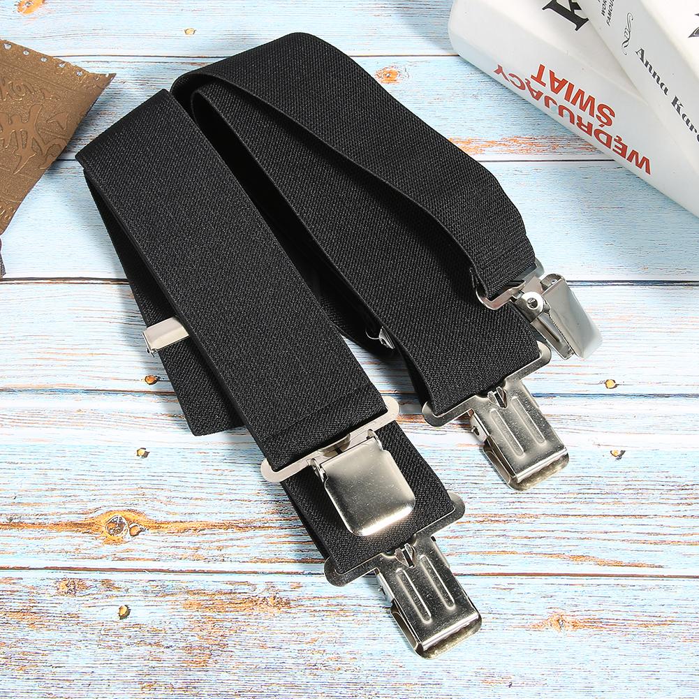 50mm Wide Suspenders Strap Clip X Type Elastic Heavy Duty Men S Strip Sling Decor