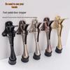 Zinc Alloy Foot Pedal Door Stopper - Anti-Collision Device for Bedroom, Bathroom, Glass, or Wooden Doors.