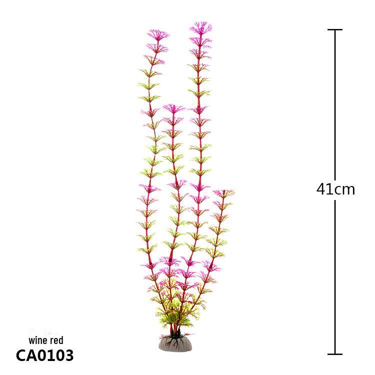 Fish Tank Decoration: Simulated Plant and Water Grass Silk Flower (CA)