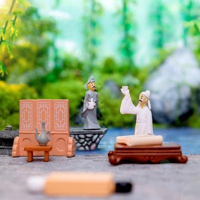 Creative Ancient Style Poetry Books Miniature Figurine Home Ornament Micro Landscape Decorations DIY Desk Decor Accessories