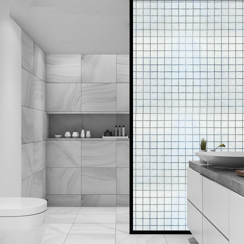 Matte Window Film Decorative Glass Film Anti UV Window Privacy Film Frosted Non Adhesive Cover Stained Sticker for Home Office