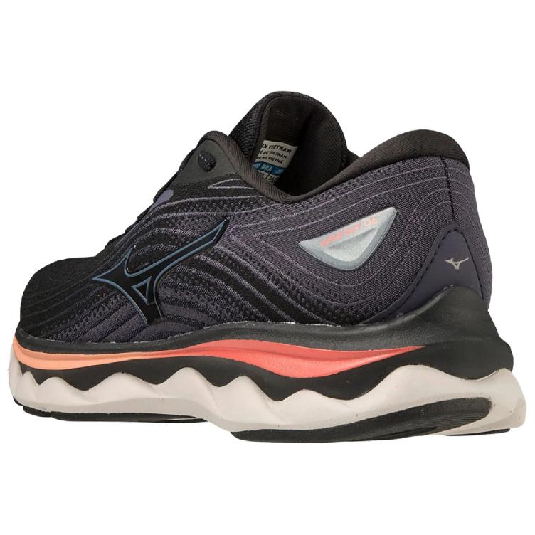 Mizuno Wave Sky 6 Lace-Up Non-Slip Durable Low-Top Casual Running Shoes Women sneaker Black Gray J1GD220222