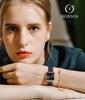 RORIOS watch Women's Wristwatch Popular Unique Square Face Simple Classic Watch Japanese Quartz Stylish Cute Casual Stainless Steel Commuting School B