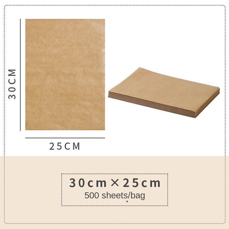 Backmattenpapier Küchenofen Kommerzielles gelbes Silikon-Fettschutzpapier Ölabsorbierendes Papier Fettschutzpapier für frittierte Lebensmittel Braunes Grillpapier