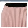 Women's Plus Size Chiffon Pleated A-Line Skirt - Summer Korean Style, High Waist, Medium to Long Length