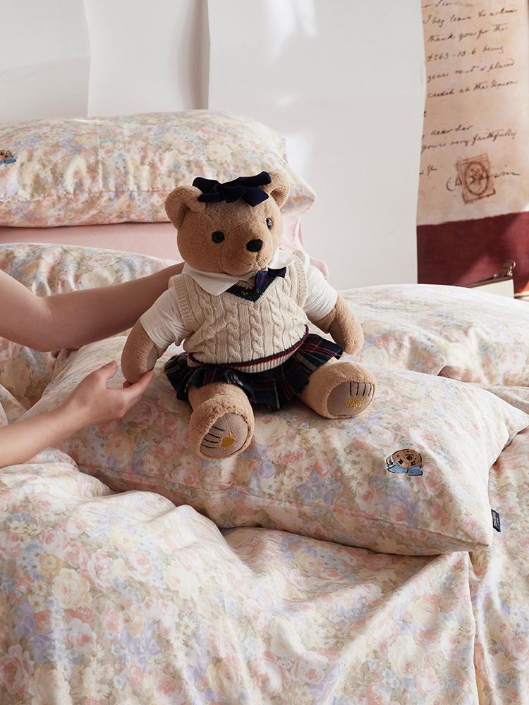 Набор двухслойных хлопковых наволочек с вышивкой TeenieWeenie Little Bear (48x74 см) - Набор из 2 48x74 cm