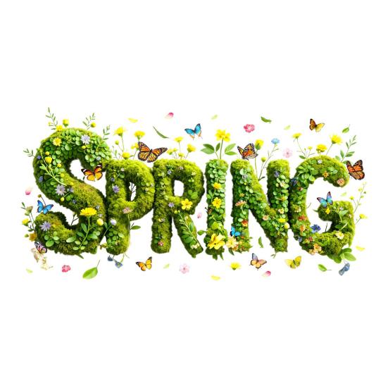 Spring Window Cling Double-Sided Butterfly Letter Sticker Waterproof PVC Static Glass Colorful Flower Holiday Party Window