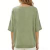 Dam Bomull Linne Blommig Tryck T-shirts Casual Lös Kortärmad Blus Topp