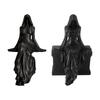 Sensenmann Statue Buchregal Dekorationen, Gothic Halloween Dekorationen Schwarzer Umhang Geisterhafte Harzfiguren Ornament Heimdekorationen