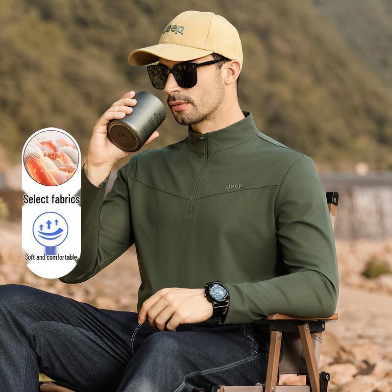JEEP Men s Outdoor Casual Long Sleeve T-Shirt L