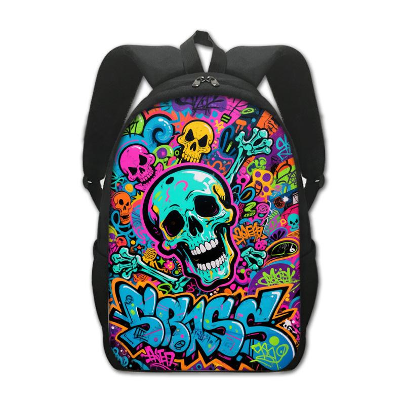 

Рюкзак с принтом граффити Полиэстеровый школьный рюкзак Легкий детский рюкзак унисекс Детский рюкзак с мягкими лямками Прочная конструкция