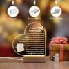 FGYKL-C-DM16841PC Acrylic Luminous Ornament Photography Accessories, USB Base, Memorial Condolence Gift, Heaven Letter Figurines