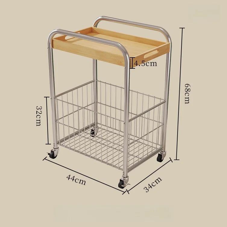 Modularer Couchtisch Kreativer Sofa-Beistelltisch Wagen mit Rädern Kleiner Wagen Aufbewahrungsschrank Schlafzimmer Nachttischregal Aufbewahrungstisch