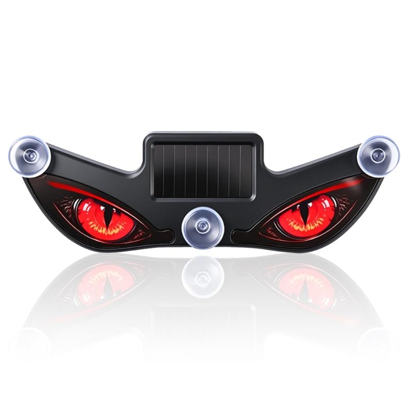 Dynamic Flashing Vehicle Window LED Warning Light with Solar and USB Rechargeable Power, Suction Cup Accent Lamp for Daily Driving