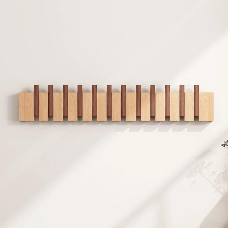 Solid Wood No-Drill Coat Hook & Wall Art for Entryway